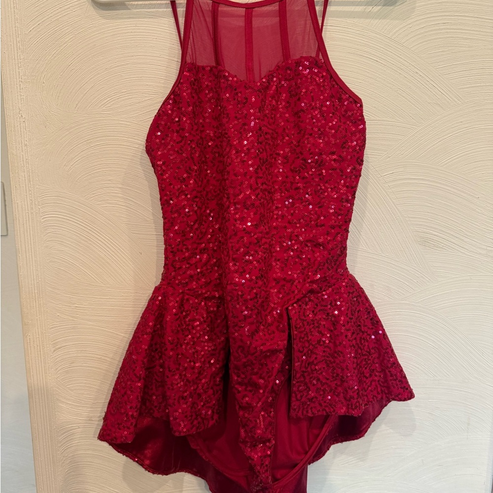 Weissman Sparkling Red Sequin Outfit